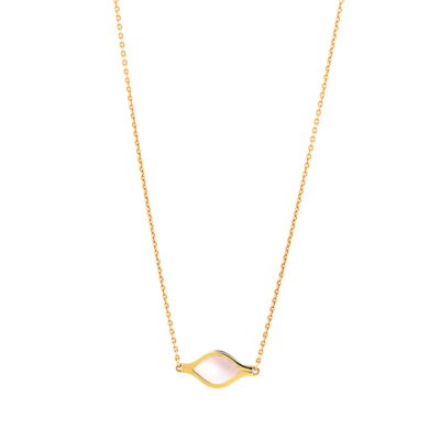 White Mother-of-Pearl Recycled Yellow Gold Fusion Necklace