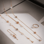 Bijoux Pierre de lune blanche sunset grise or 18 carats recyclé