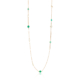 Necklace Recycled Gold Natural Stones Amazonite White Moonstone