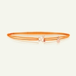Bracelet Cordon Esperluette Saphir Orange