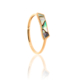 Yellow Gold Mother-of-Pearl Abalone Wave Ring