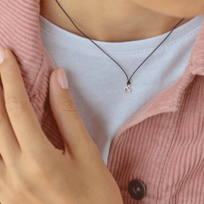 Collier Cordon Esperluette Or Diamant