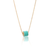 Collier Amazonite Or Jaune Pendentif