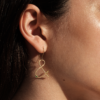 Boucles d'oreilles grandes Esperluette diamant tsavorite pierres naturelles or jaune 18 carats recyclé mineral joaillerie éthique femme