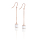 Céleste Carrara marble earrings natural stone 18 carat pink gold recycled mineral women's ethical jewelry