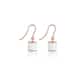 Céleste Carrara marble short earrings natural stone 18 carat pink gold recycled mineral women's ethical jewelry