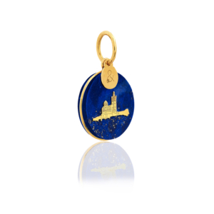 Médaille pendentif lapis lazuli notre dama de la garde