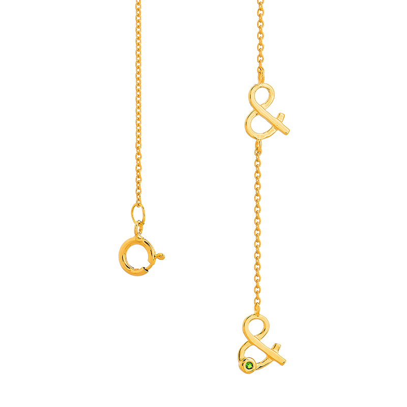 Clasp Chain Necklace Gold Ampersand Mineral Jewelery