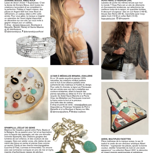 Couverture Marie Claire PACA mineral joaillerie