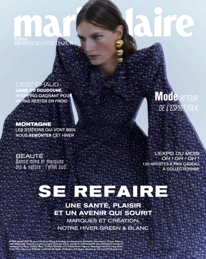 Marie claire magazine cover december 2020