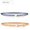 bracelet cordon or saphirs bleu et orange femme homme
