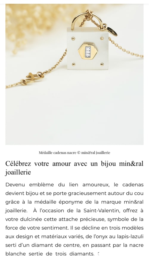 Célébrez votre amour avec un bijou min&ral joaillerie