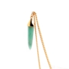 Chaîne de lunettes amazonite plaqué or pierre naturelle mineral joaillerie femme