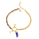 lapis lazuli anklet shark tooth gold plated mineral jewelry natural stones