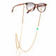 Chrysoprase glasses chain gold plated natural stone mineral woman jewelry