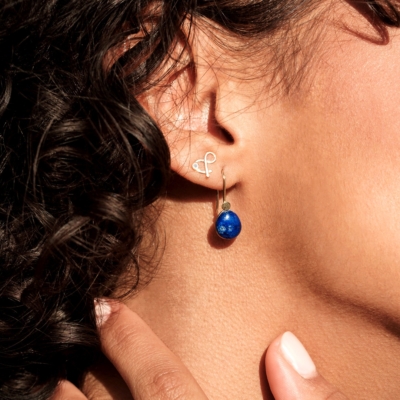 Lapis lazuli Bestouan earrings natural stones mineral joaillerie ethical