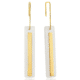 BOUCLES D'OREILLES PIERRE DE LUNE BLANCHE MOONSTONE Mineral Joaillerie ETHIQUE