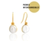 Interchangeable white moonstone moonstone earrings