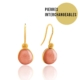Boucles d'oreilles pierre de lune sunset interchangeables