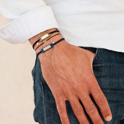 Bracelets mixtes pierres naturelles Gaspard Hematite Lapis Lazuli Pierres naturelles