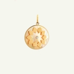 Médaille Soleil Nacre Jaune