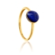 Ring Bestouan lapis lazuli natural stone 18 carat yellow gold recycled mineral woman jewelry