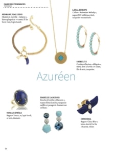 sélection bijoux azur chaine de cheville lapis lazuli Mineral Joaillerie
