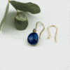 boucles d'oreilles bestouan pierres naturelles interchangeables lapis lazuli mineral joaillerie éthique femme or jaune 18 carats recyclé