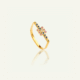 Bague Tetris Saphirs Bleus et Roses