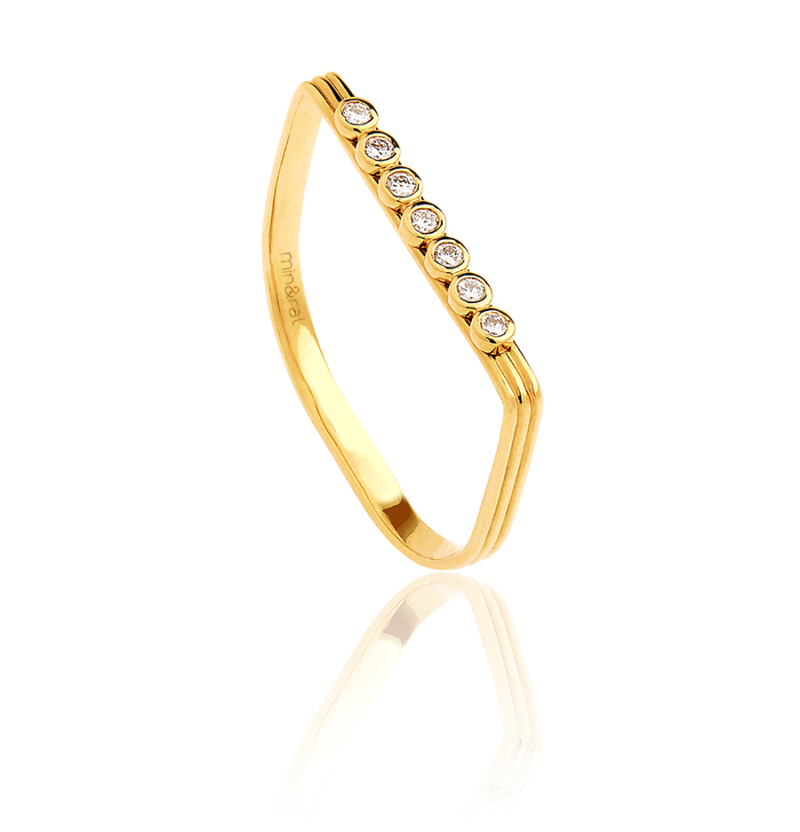 Recycled 18K Gold Diamond Ring