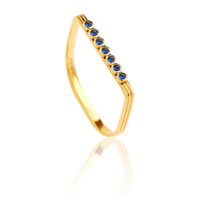 Recycled 18K Gold Sapphire Ring