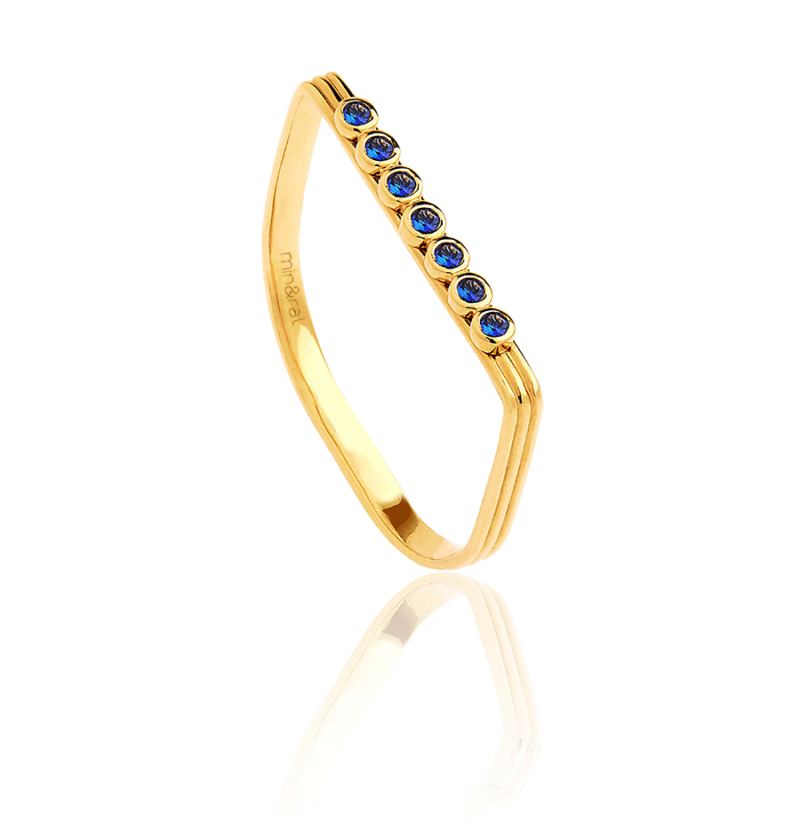 Recycled 18K Gold Sapphire Ring