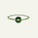 EXCLU WEB - Bracelet cordon Coins Marbre Vert