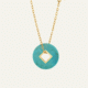 Médaille Coins Turquoise
