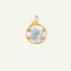 Médaille Hexagone Calcédoine bleue