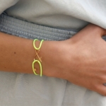 EXCLU WEB - Bracelet Cordon Grosse Esperluette Jaune – Image 2