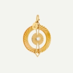 NEW . Sun Yellow mother-of-pearl Medal