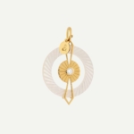 NEW . Sun White mother-of-pearl Medal