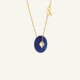 Médaille Coins Diamants Lapis-lazuli