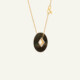 Médaille Coins Diamants Nacre grise