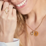 NEW . Sun Yellow mother-of-pearl Medal - Image 2