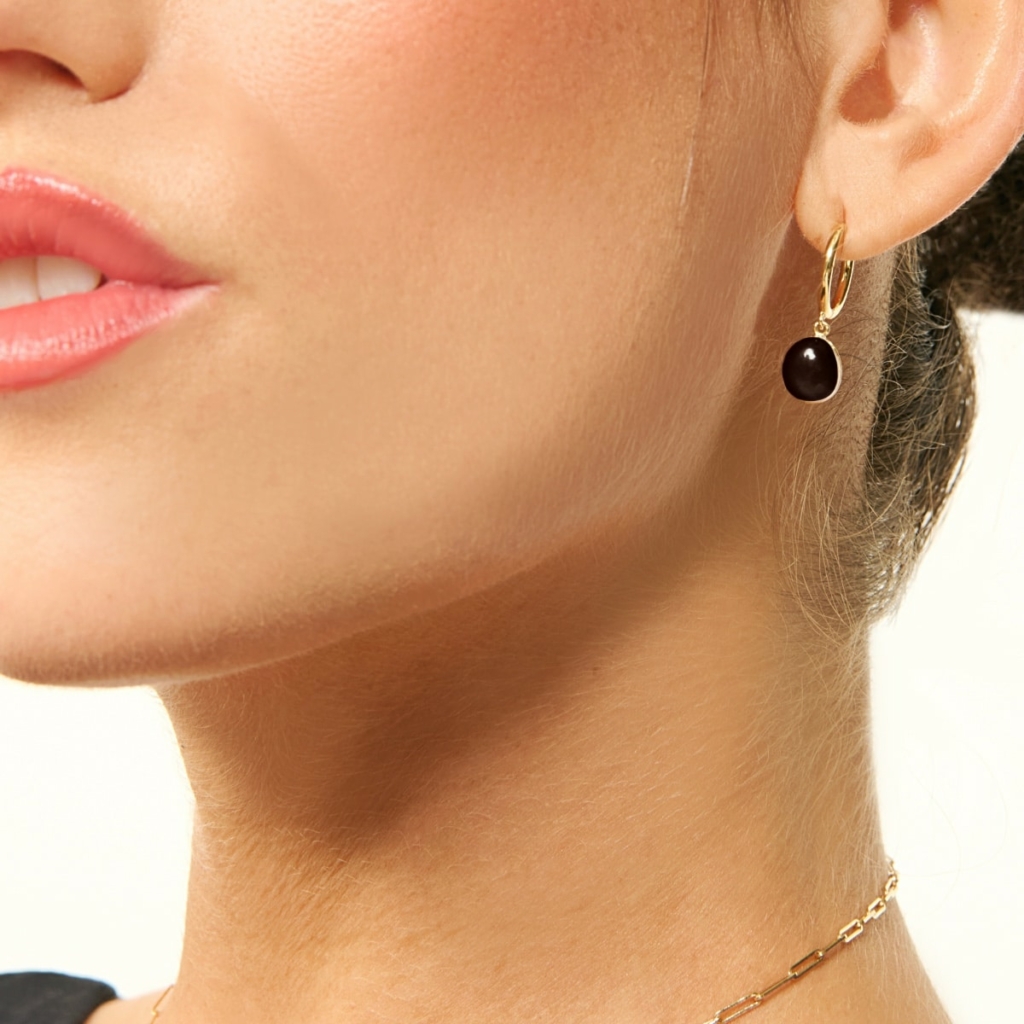 Boucles d'oreilles Bestouan Onyx – Image 3