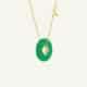 Médaille Coins Jade Verte
