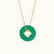 Médaille Coins Jade Verte