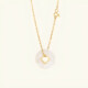 Médaille Coins Nacre Blanche