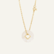 Médaille Coins Nacre Blanche