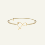 Bracelet Cordon Grosse Esperluette Beige