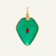 Médaille Calypso Agate verte - Rhodolite