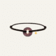 Bracelet Cordon Coins Nacre grise