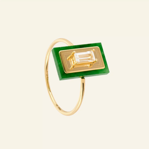 Bague Gala jade verte Bague Gala jade verte